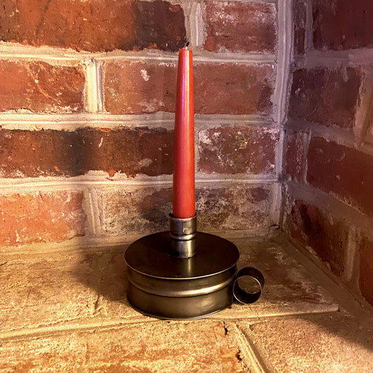 Early American Tinder Box Candle Holder