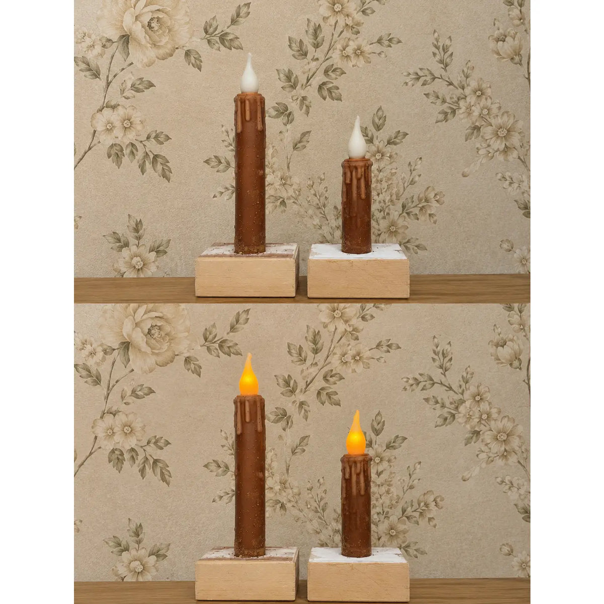 LED Timer Taper Candles - 7"