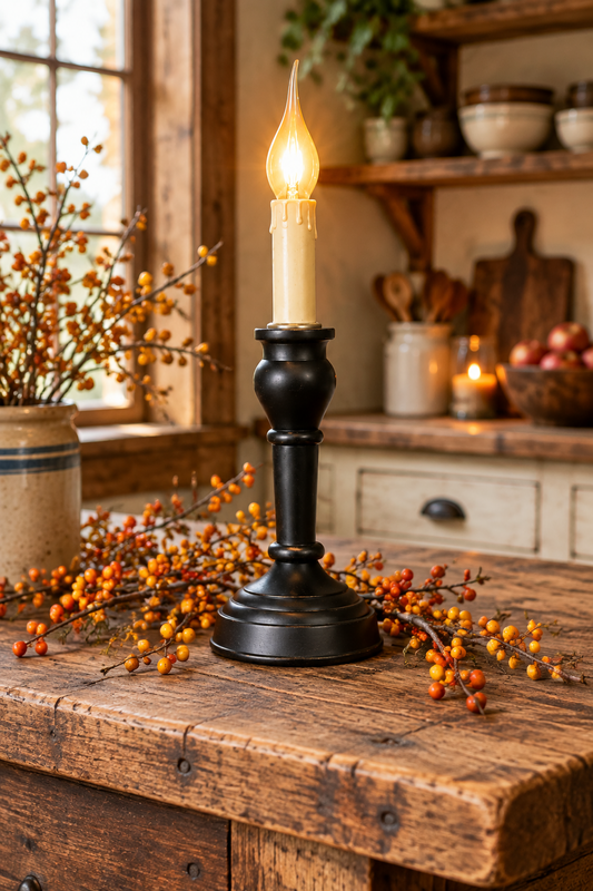Black Wellington Spindle Accent Lamp