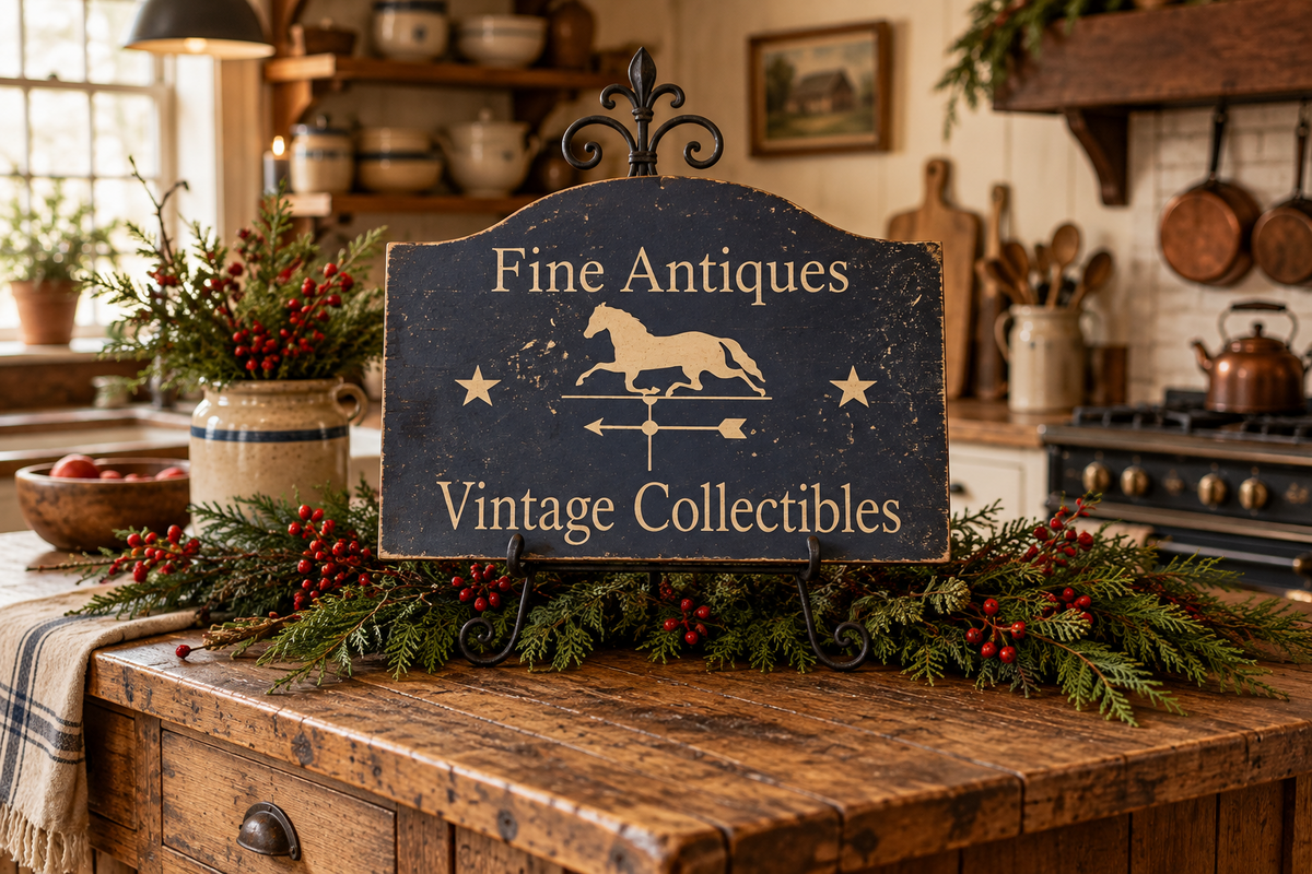Fine Antiques Vintage Collectibles Primitive Wood Sign