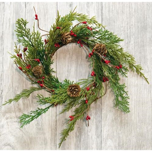 Evergreen Pine with Red Pips Ring