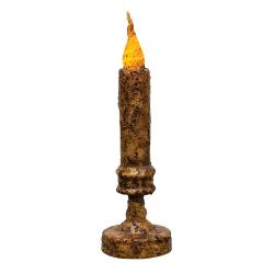 Twisted Flame Candlestick - Burnt Mustard - 8"