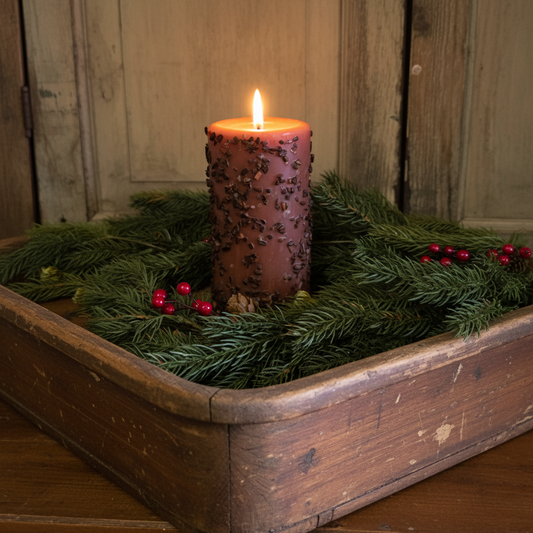 Gingerbread Pillar Candle 3" x 6"