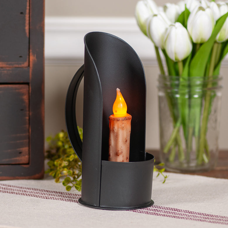 Grain Scoop Taper Candle Holder
