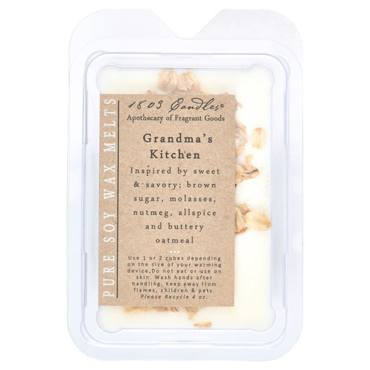Wax melt package labeled 'Grandma's Kitchen' with a white background