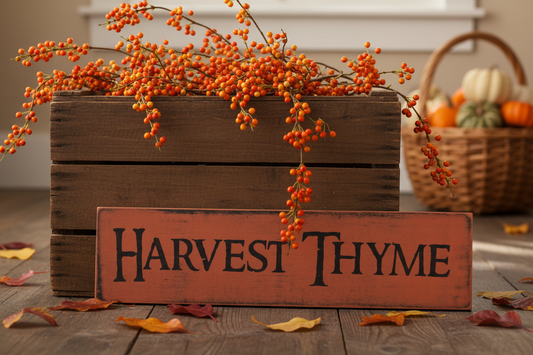 Harvest Thyme Wood Sign
