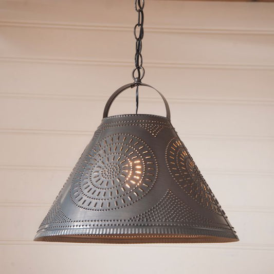 Homestead Shade Light with Chisel in Kettle Black