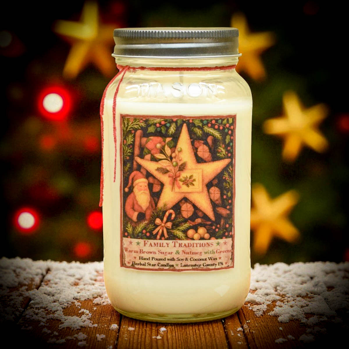 Family Traditions Mason Jar Candle 24 Ounce