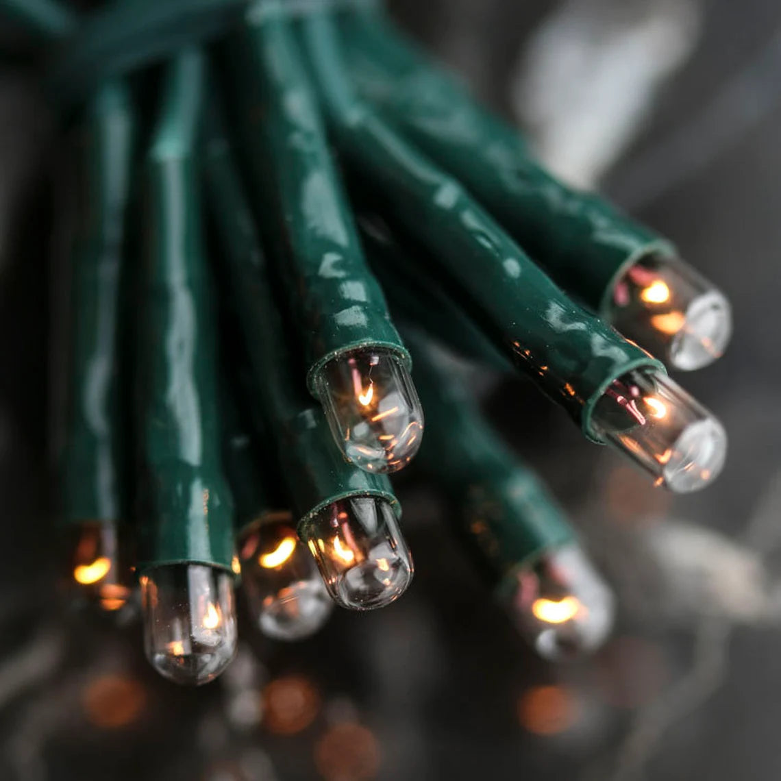 50 Count Green Wire Teeny Rice Lights