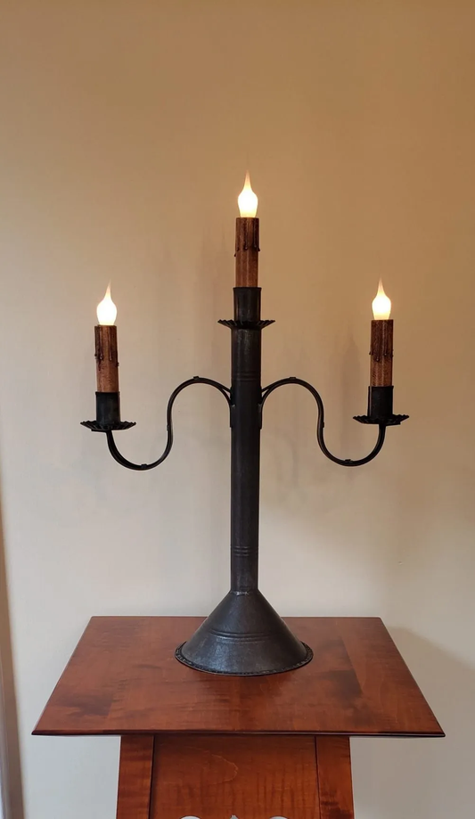3 Light Candelabra Tin Table Light