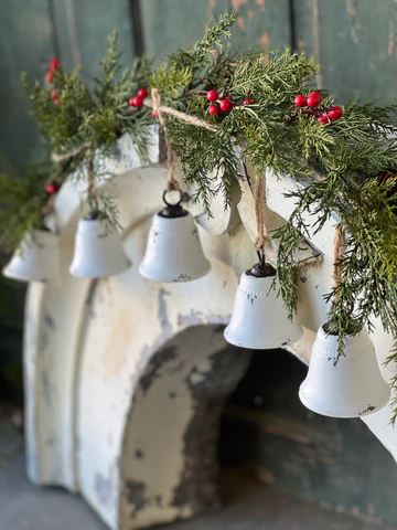 Bella Bells Garland | White | 54"