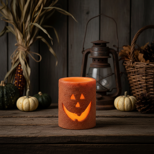 Jack-O'-Lantern Timer Pillar