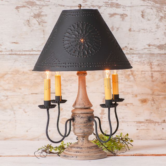Jamestown Wood Table Lamp Base in Hartford Buttermilk