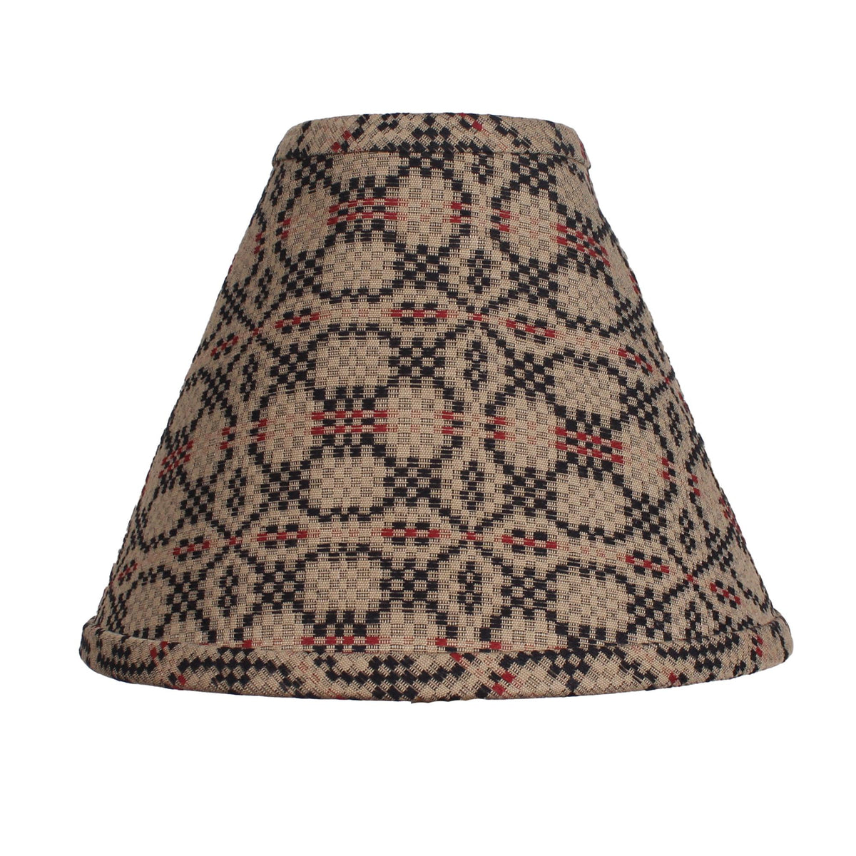 Decorative lampshade with geometric pattern on a white background