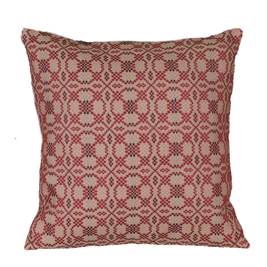 Kendall Jacquard Red Pillow Cover 18"