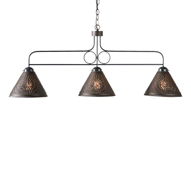 Large Franklin Island Light with Chisel in Kettle Black