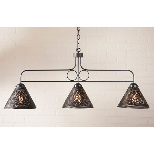 Large Franklin Island Light with Chisel in Kettle Black