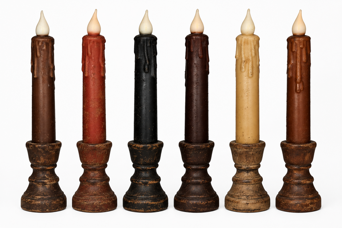 LED Timer Taper Candles - 7"