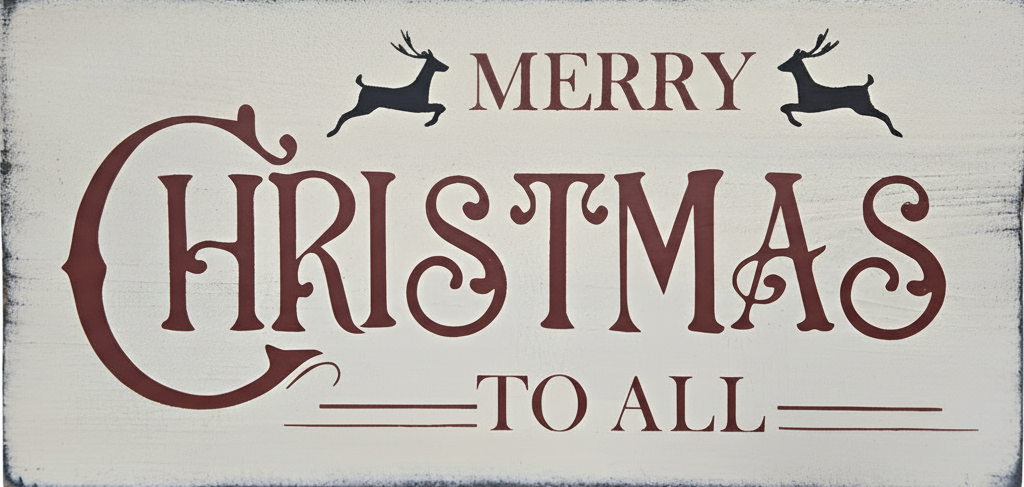 Merry Christmas To All Wood Sign