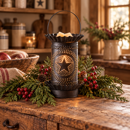 Mini Tartwarmer with Regular Star in Kettle Black