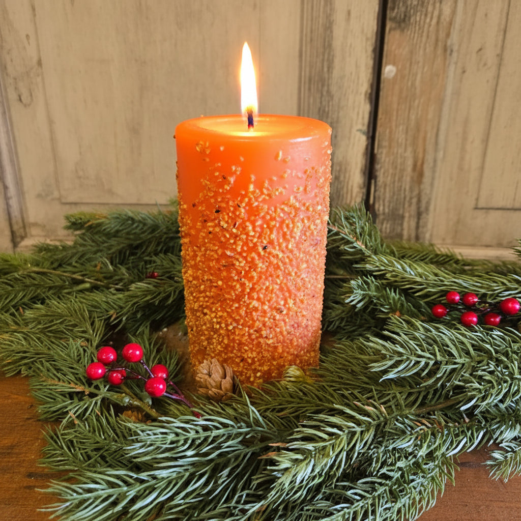 Orange Peel Pillar Candle 3" x 6"