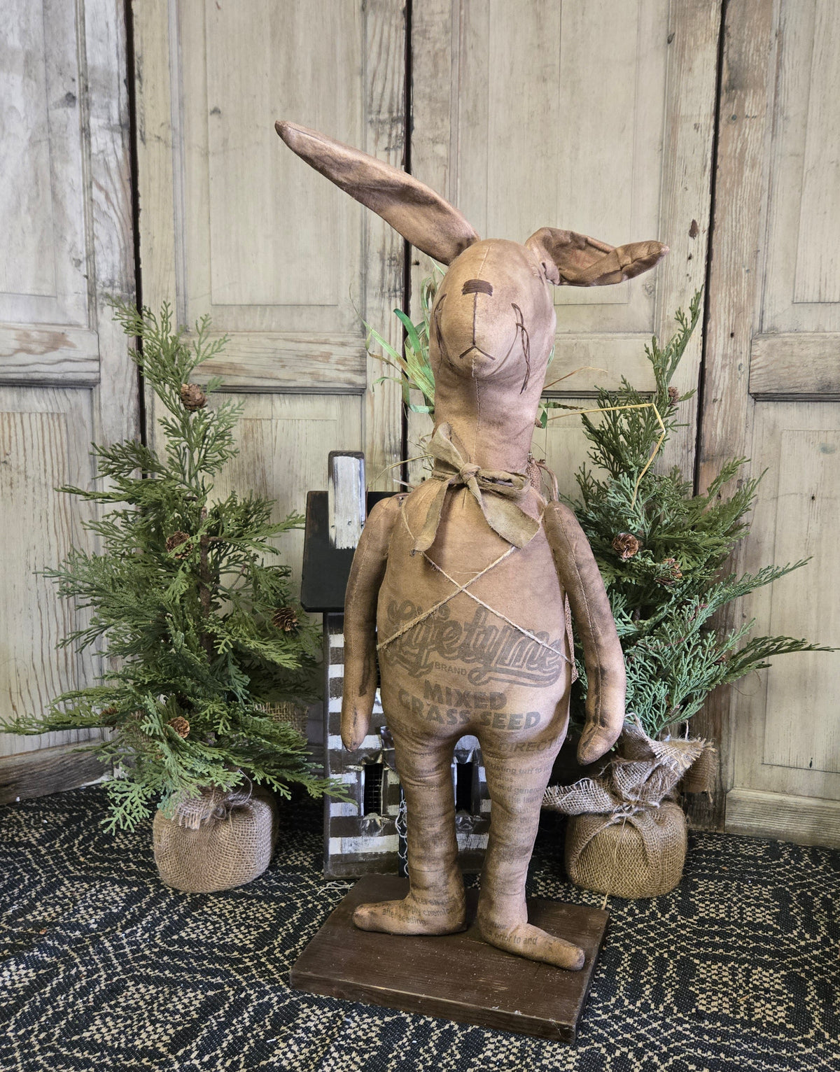Primitive Bunny with Carrot Sack on Back – The Tin Bin