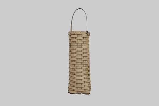 Woven basket on a wooden background