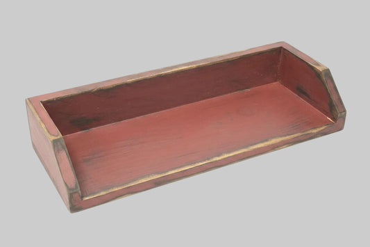 Primitive Toilet Tank Cover Burgundy