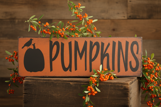 Pumpkin Crow Sign