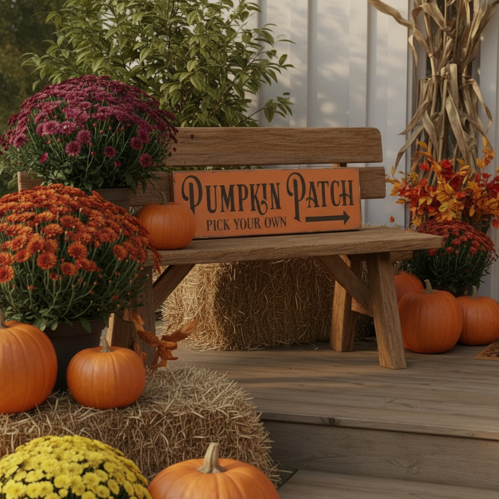 Pumpkin Patch Pick Your Own Primitive Wood Sign