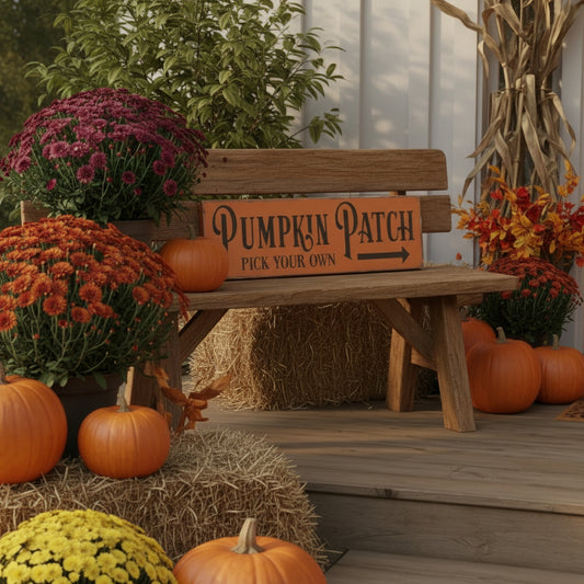 Pumpkin Patch Pick Your Own Primitive Wood Sign