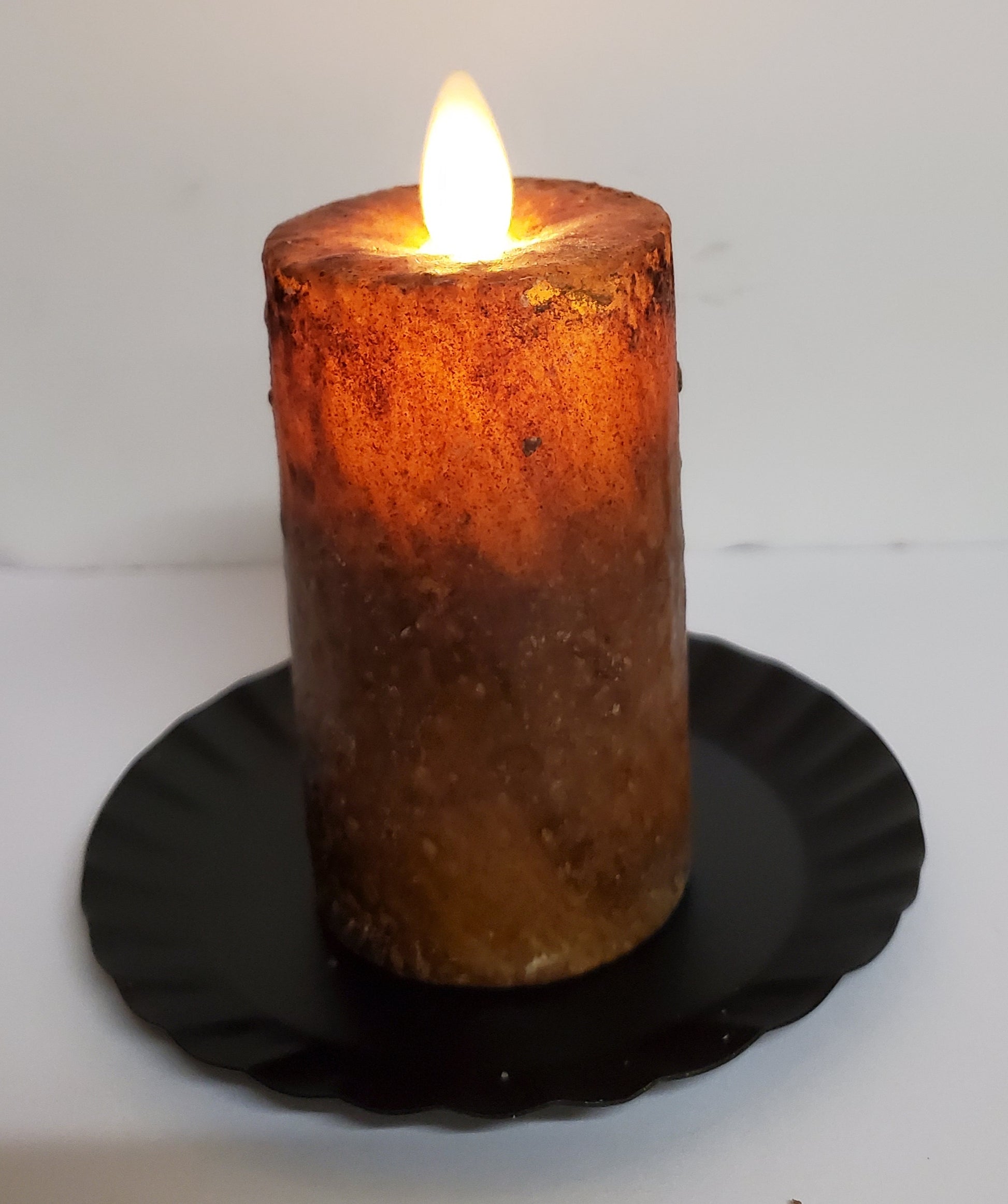 Primitive Moving Flame Mini Timer Pillar Brown