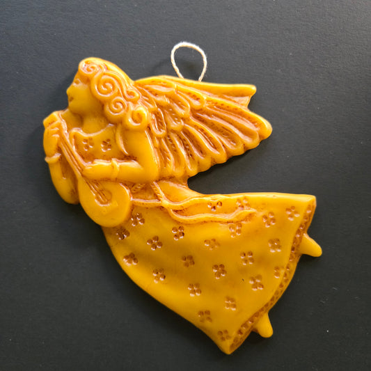 Angel with Guitar Beeswax Ornament