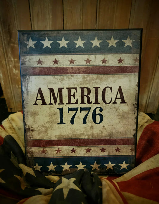 Patriotic America 1776 Canvas Print