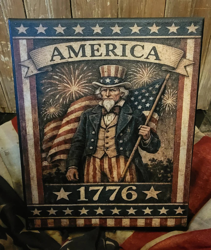Patriotic Uncle Sam 1776 Canvas Print