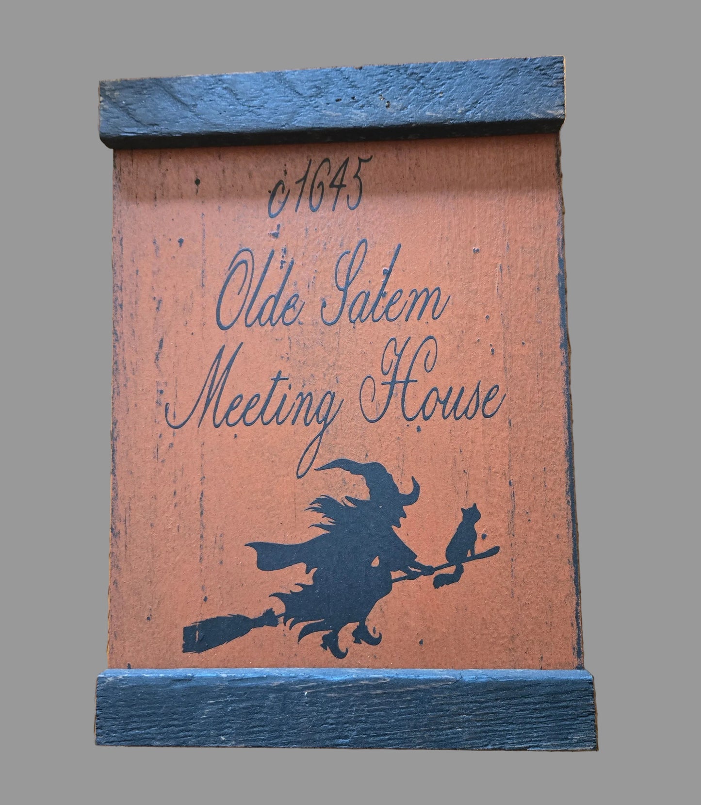 Olde Salem Meeting House Primitive Wood Sign