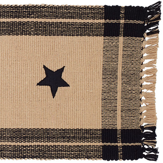 54" Black Simply Stars Runner