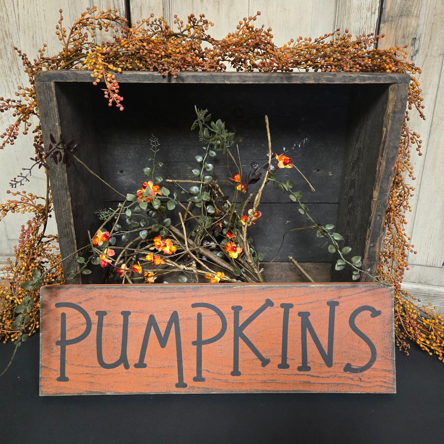 Pumpkins Wood Sign