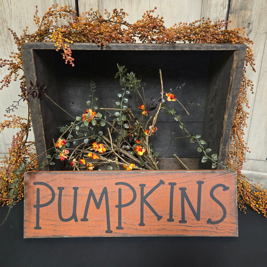 Pumpkins Wood Sign