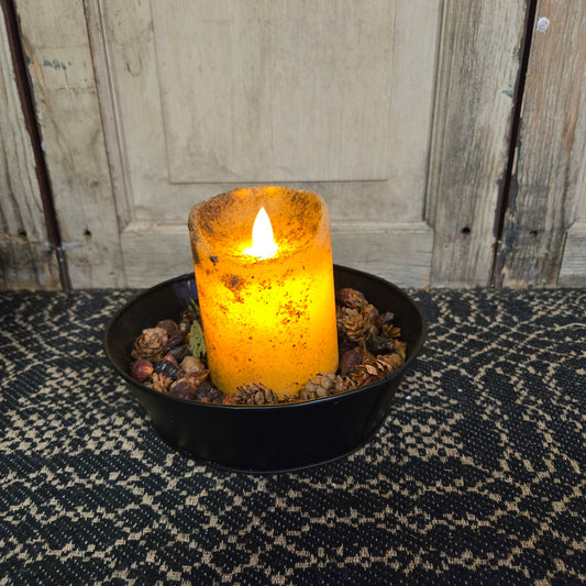 Moving Flame Pillar Candle-Lemon 3×4