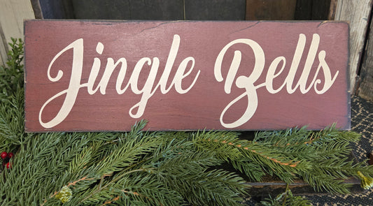 Jingle Bells Wood Sign