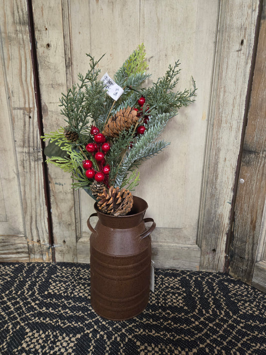 16" Berry, Pinecone, and Greens