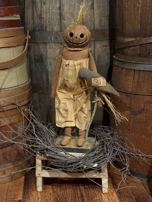 Primitive Jack-O Pumpkin Man