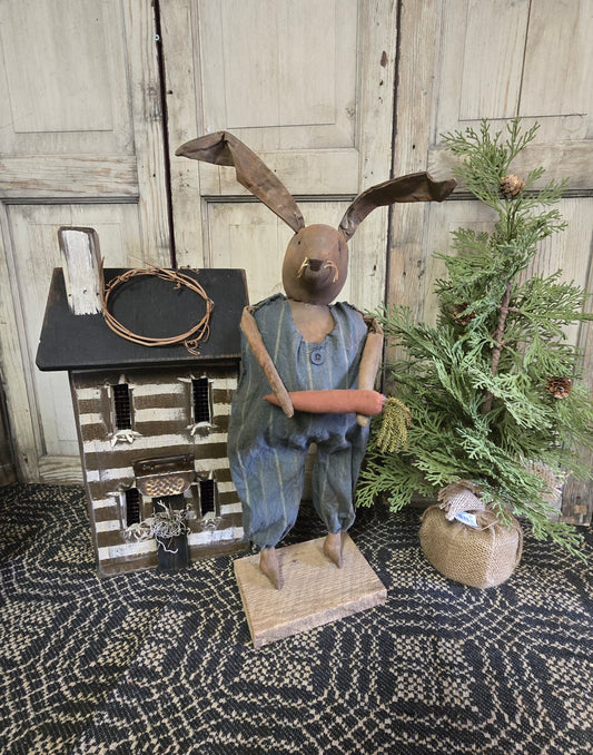 Primitive Brown Bunny with Carrot