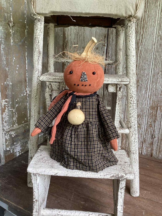 Orange Pumpkin Head Doll
