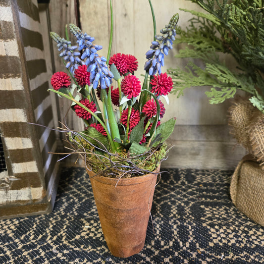 Flowers in Cinnamon Pot