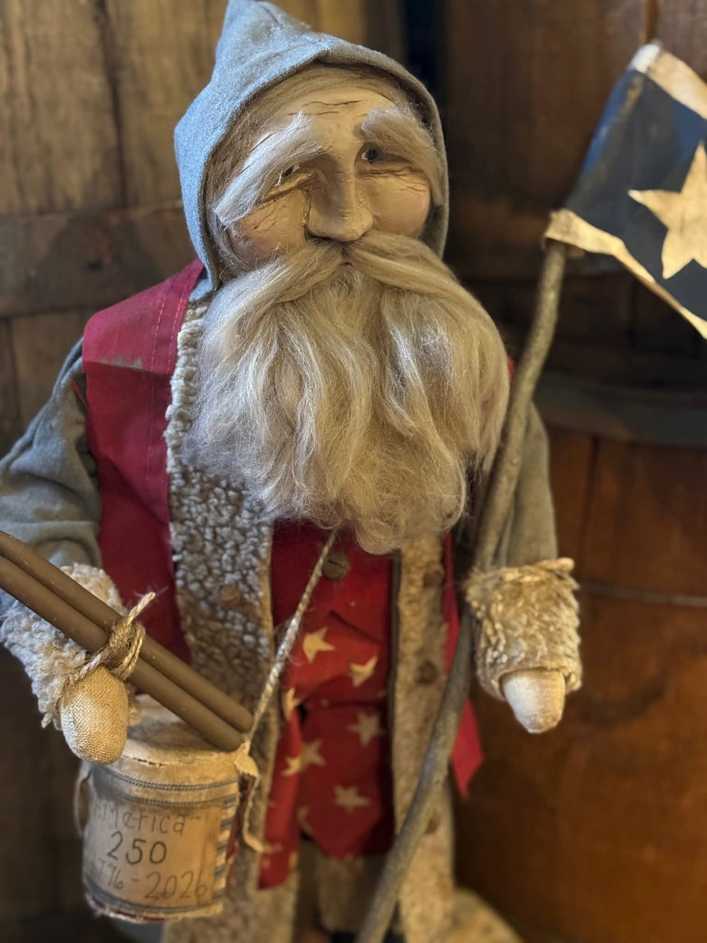 Primitive Claus with Drum and Flag