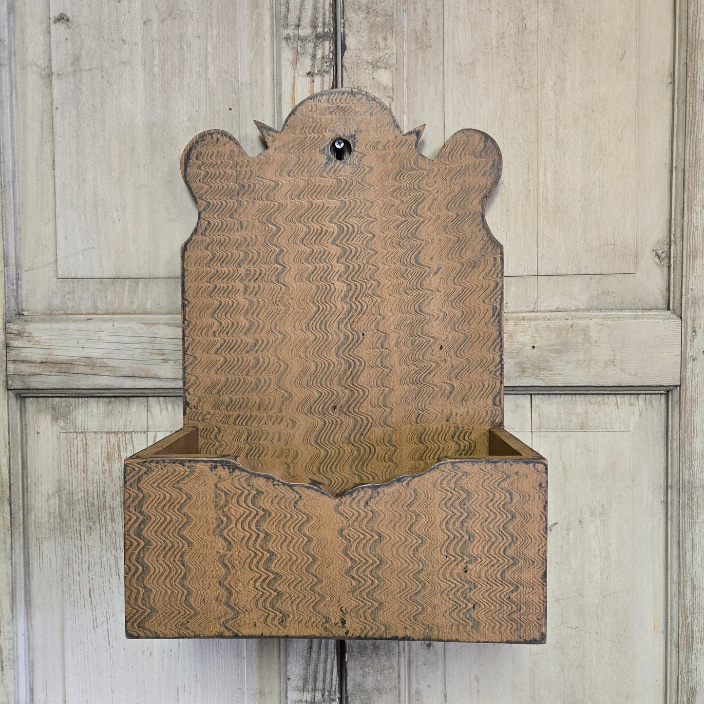 Collection of Primitive Combed Tall Wall Boxes