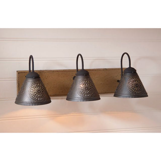 Three Light Crestwood Vanity Light in Pearwood