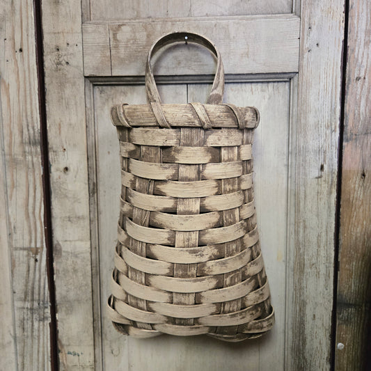 Primitive French Wall Basket Small Buttermilk